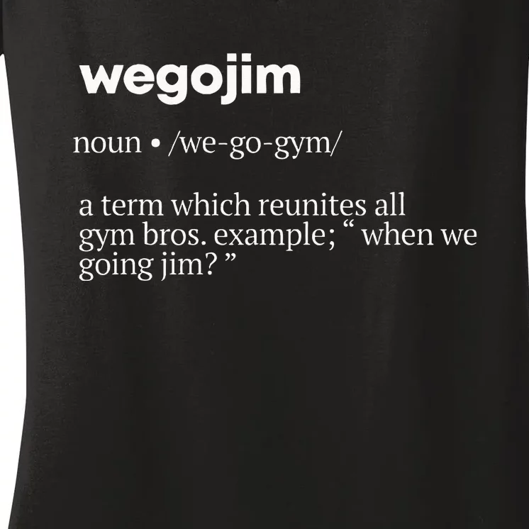 WeGoJim Definition Funny Gym Pump Cover Oversized Women's V-Neck T-Shirt