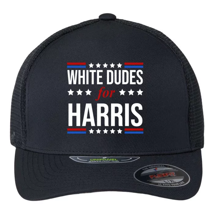 White Dudes For Kamala Harris Election Flexfit Unipanel Trucker Cap