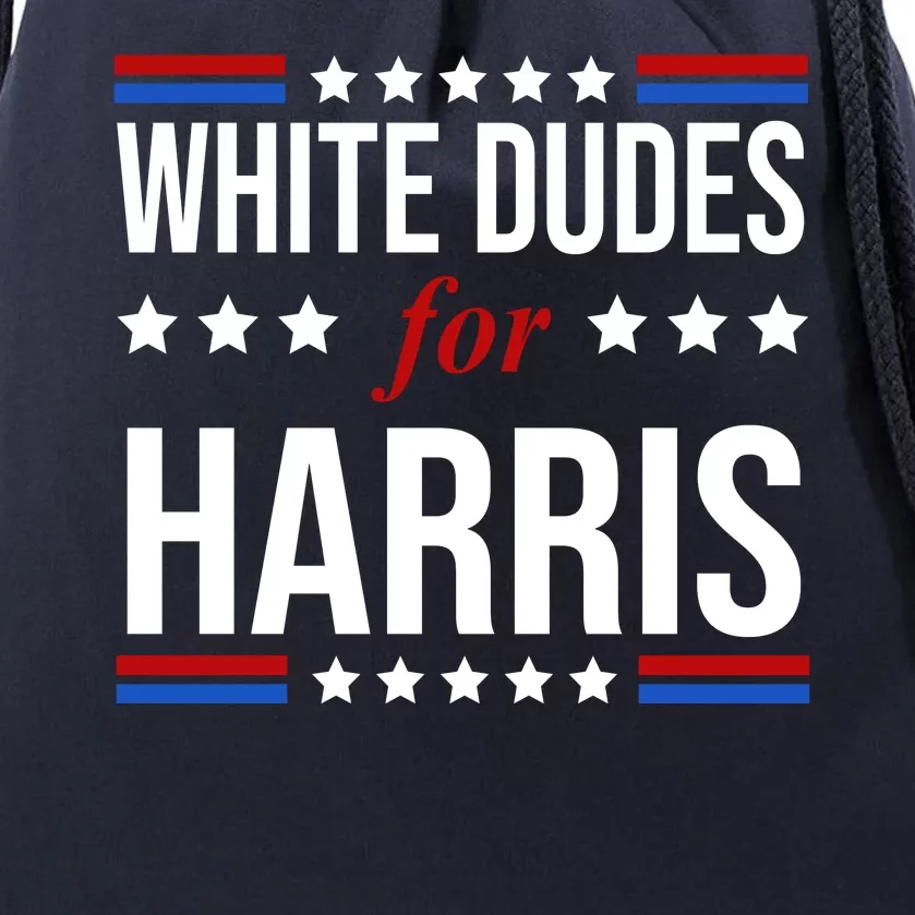 White Dudes For Kamala Harris Election Drawstring Bag