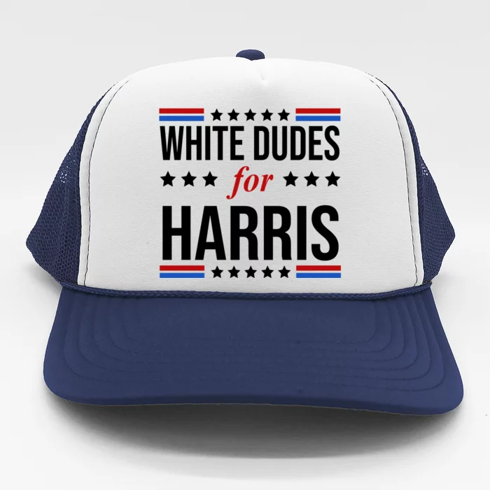 White Dudes For Kamala Harris Election Trucker Hat