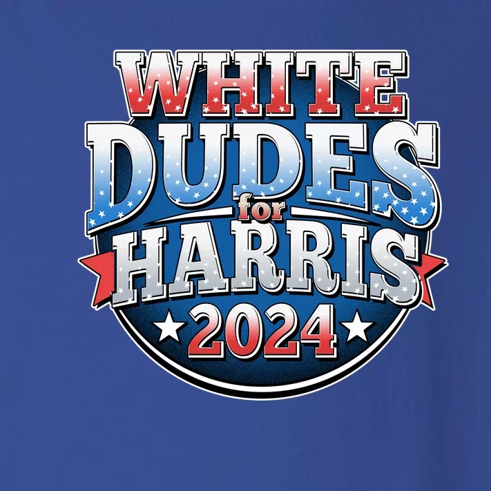 White Dudes For Kamala Harris 2024 Election Toddler Long Sleeve Shirt