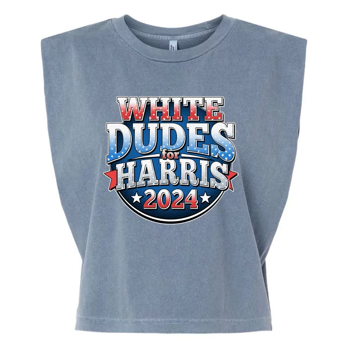 White Dudes For Kamala Harris 2024 Election Garment-Dyed Women's Muscle Tee