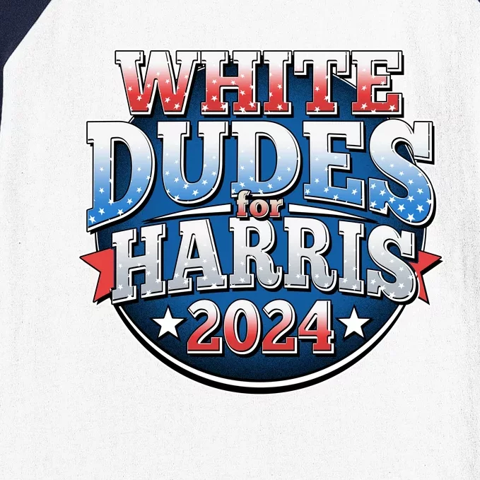 White Dudes For Kamala Harris 2024 Election Baseball Sleeve Shirt