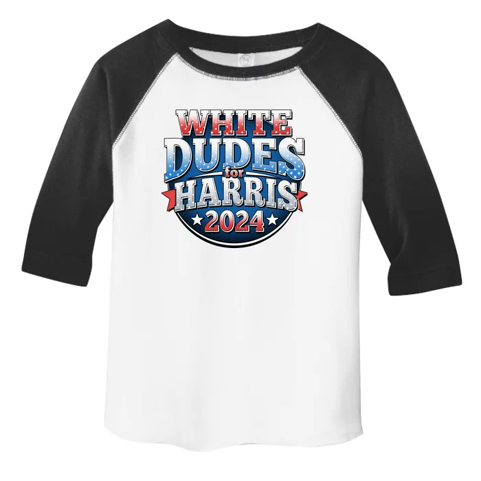 White Dudes For Kamala Harris 2024 Election Toddler Fine Jersey T-Shirt