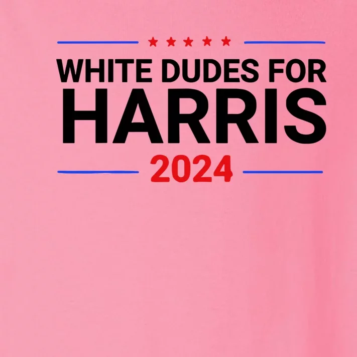 White Dudes For Harris 2024 Toddler Long Sleeve Shirt