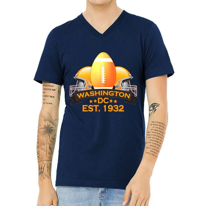 Washington DC Football EST 1932 V-Neck T-Shirt