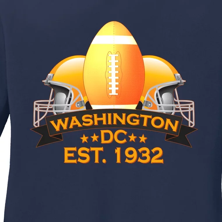 Washington DC Football EST 1932 Ladies Long Sleeve Shirt