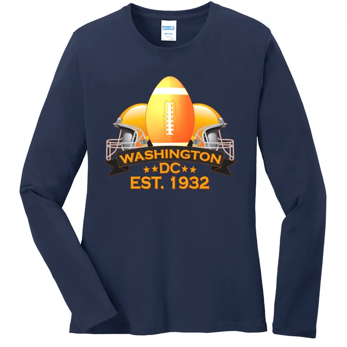 Washington DC Football EST 1932 Ladies Long Sleeve Shirt