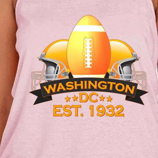 Washington DC Football EST 1932 Women's Knotted Racerback Tank