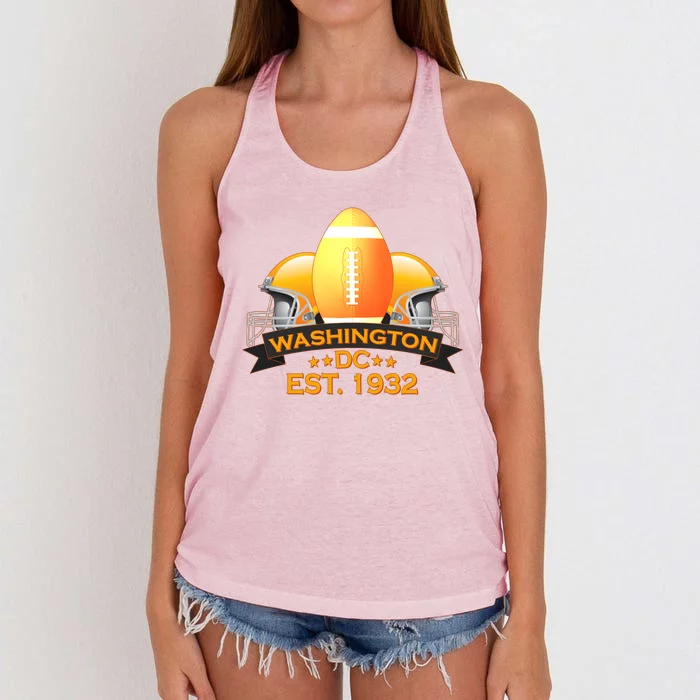 Washington DC Football EST 1932 Women's Knotted Racerback Tank