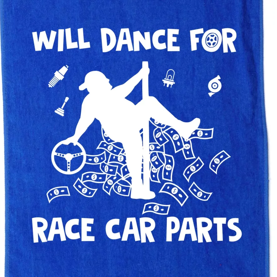 Will Dance For Race Car Parts Dirt Track Racing Auto Racing Gift Platinum Collection Golf Towel