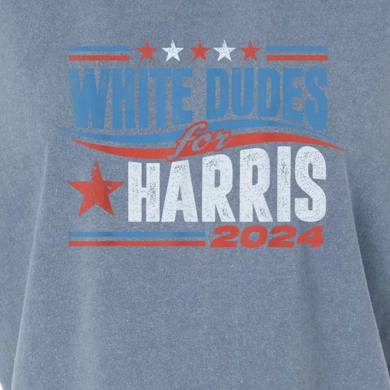 White Dudes For Kamala Harris 2024 For President Election Garment-Dyed Women's Muscle Tee