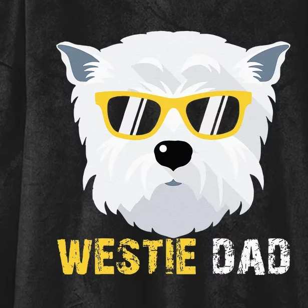 Westie Dad For Dog Owners Fathers Day Hooded Wearable Blanket