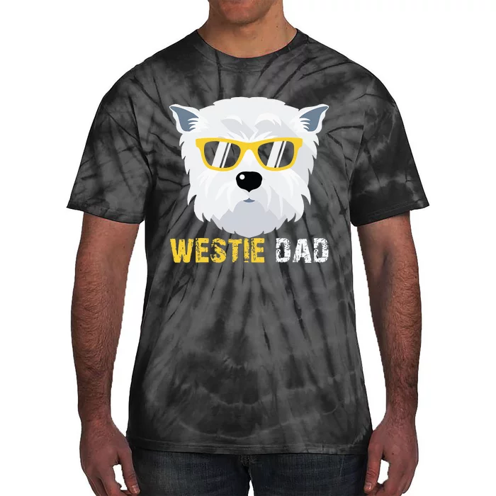 Westie Dad For Dog Owners Fathers Day Tie-Dye T-Shirt