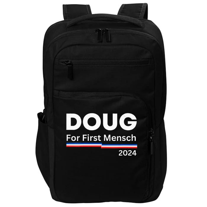 Wos Doug For First Mensch Yiddish Pun Kamala Harris Hebrew Impact Tech Backpack