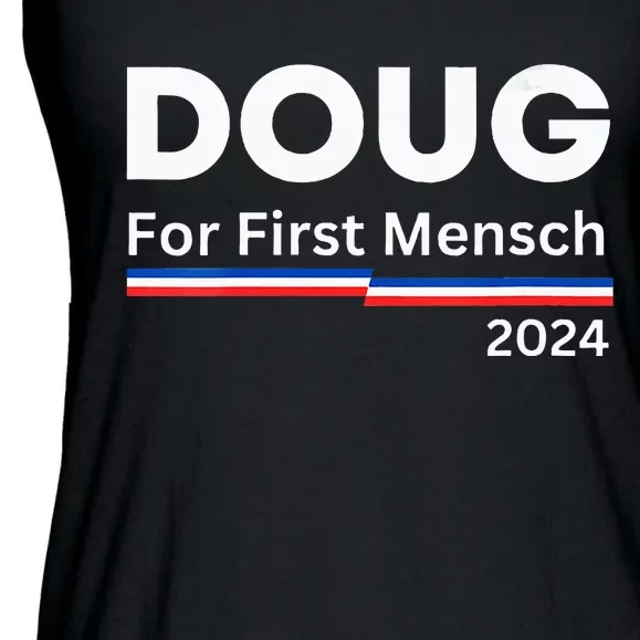 Wos Doug For First Mensch Yiddish Pun Kamala Harris Hebrew Ladies Essential Flowy Tank