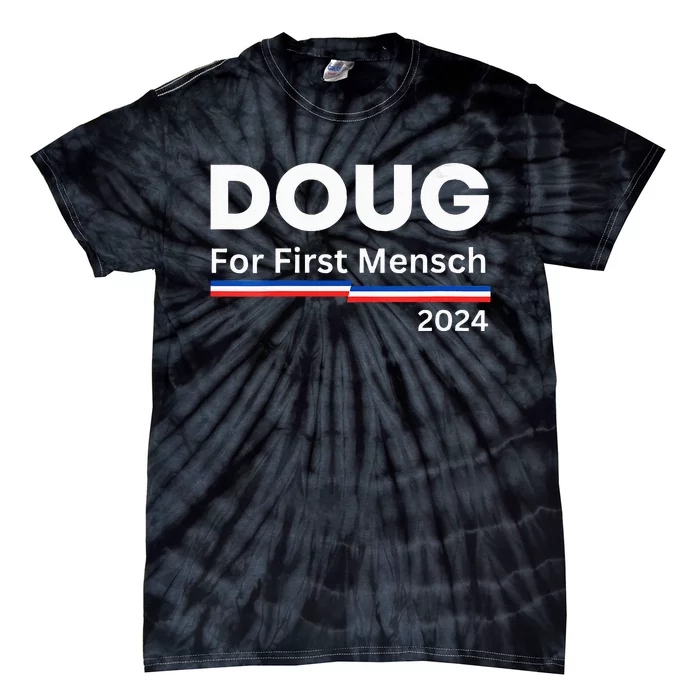 Wos Doug For First Mensch Yiddish Pun Kamala Harris Hebrew Tie-Dye T-Shirt