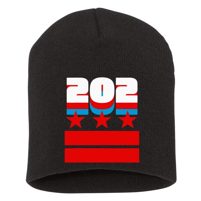 Washington Dc Flag Short Acrylic Beanie