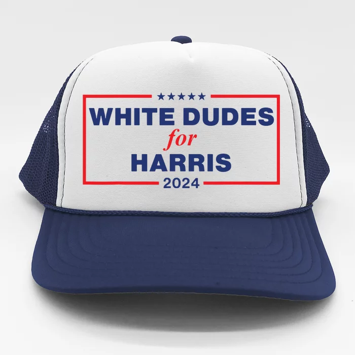 White Dudes For Harris2024 Trucker Hat