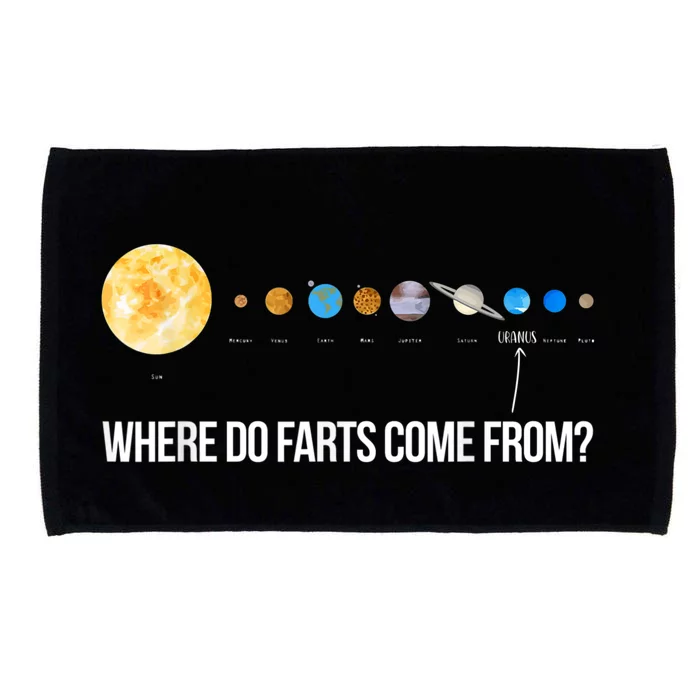 Where Do Farts Come From Uranus Funny Universe Microfiber Hand Towel