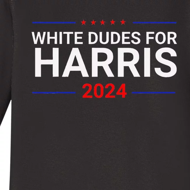 White Dudes For Harris Baby Long Sleeve Bodysuit