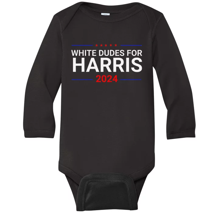 White Dudes For Harris Baby Long Sleeve Bodysuit