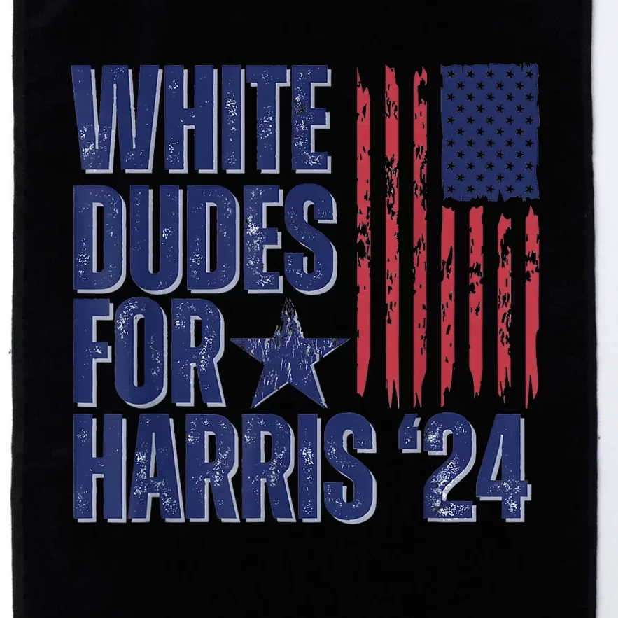 White Dudes For Kamala 2024 Usa President Voting Kamalaharris Platinum Collection Golf Towel