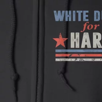 White Dudes For Kamala Harris Voting Usa President 2024 Kamalaharris Full Zip Hoodie