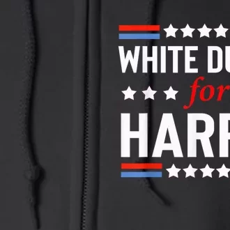 White Dudes For Kamala Harris Usa Voting President 2024 Kamalaharris Full Zip Hoodie