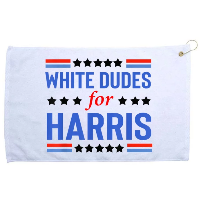 White Dudes For Kamala Harris Voting Usa President Kamalaharris Grommeted Golf Towel