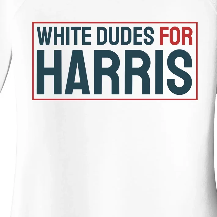 White Dudes For Harris 2024 Women's Perfect Tri Tunic Long Sleeve Shirt