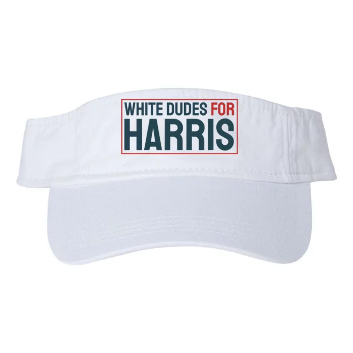 White Dudes For Harris 2024 Valucap Bio-Washed Visor