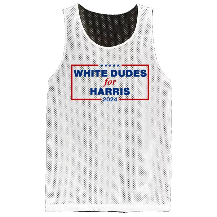 White Dudes For Harris 2024 Mesh Reversible Basketball Jersey Tank