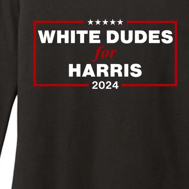 White Dudes For Harris 2024 Womens CVC Long Sleeve Shirt