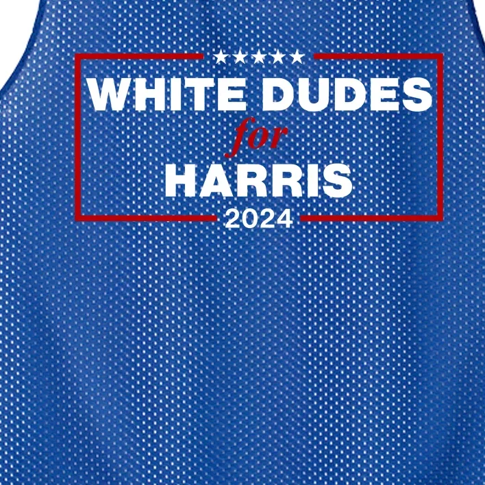 White Dudes For Harris 2024 Mesh Reversible Basketball Jersey Tank