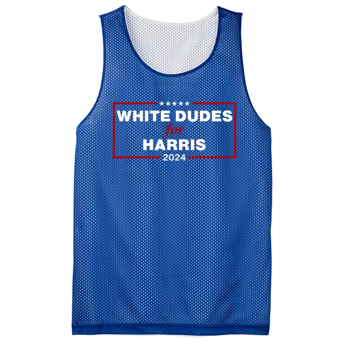 White Dudes For Harris 2024 Mesh Reversible Basketball Jersey Tank