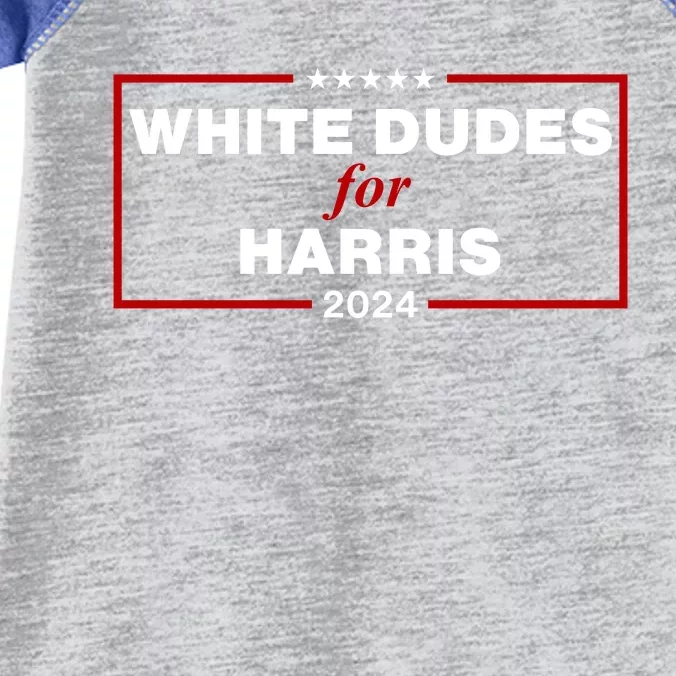 White Dudes For Harris 2024 Infant Baby Jersey Bodysuit