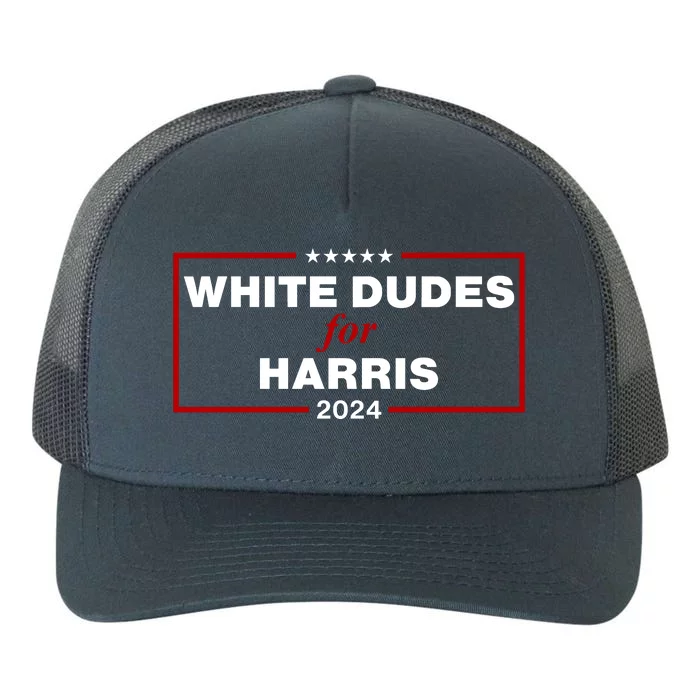 White Dudes For Harris 2024 Yupoong Adult 5-Panel Trucker Hat