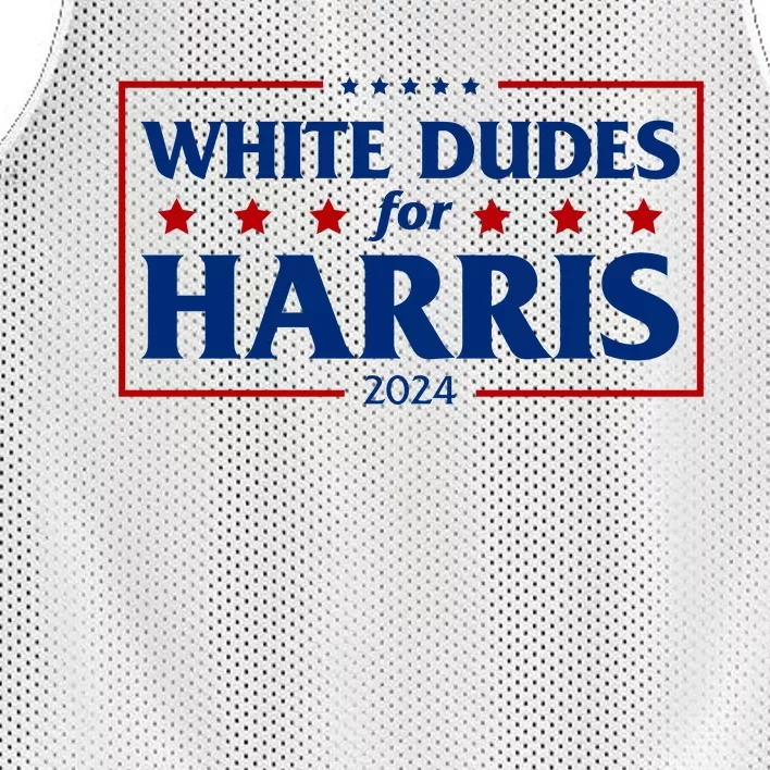 White Dudes For Harris 2024 Mesh Reversible Basketball Jersey Tank