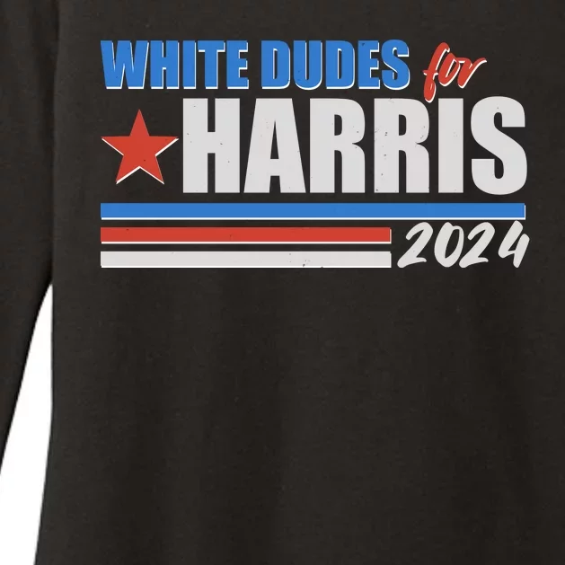 White Dudes For Kamala Harris 2024 Womens CVC Long Sleeve Shirt