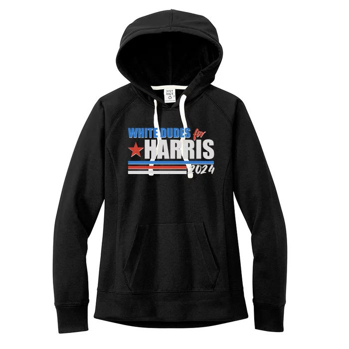 White Dudes For Kamala Harris 2024 Women's Fleece Hoodie