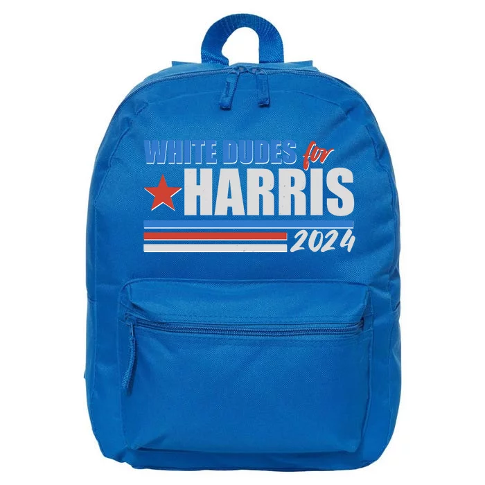 White Dudes For Kamala Harris 2024 16 in Basic Backpack