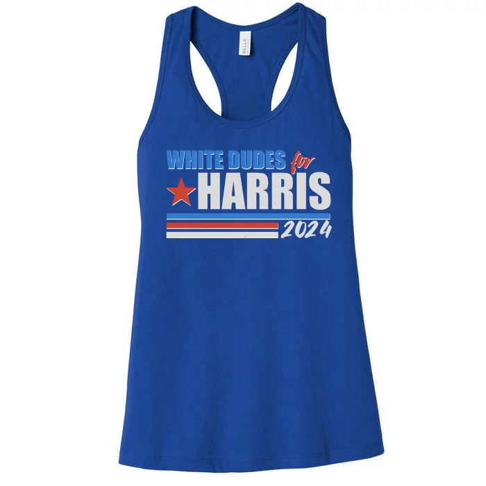 White Dudes For Kamala Harris 2024 Women's Racerback Tank