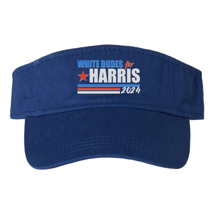 White Dudes For Kamala Harris 2024 Valucap Bio-Washed Visor