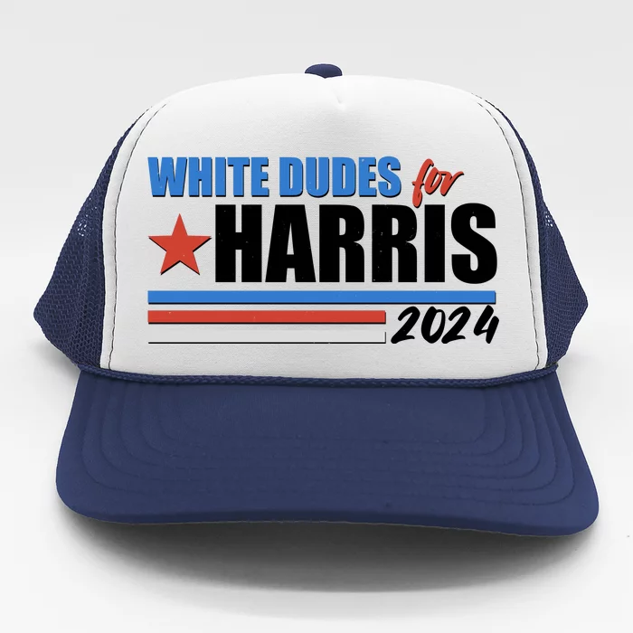 White Dudes For Kamala Harris 2024 Trucker Hat