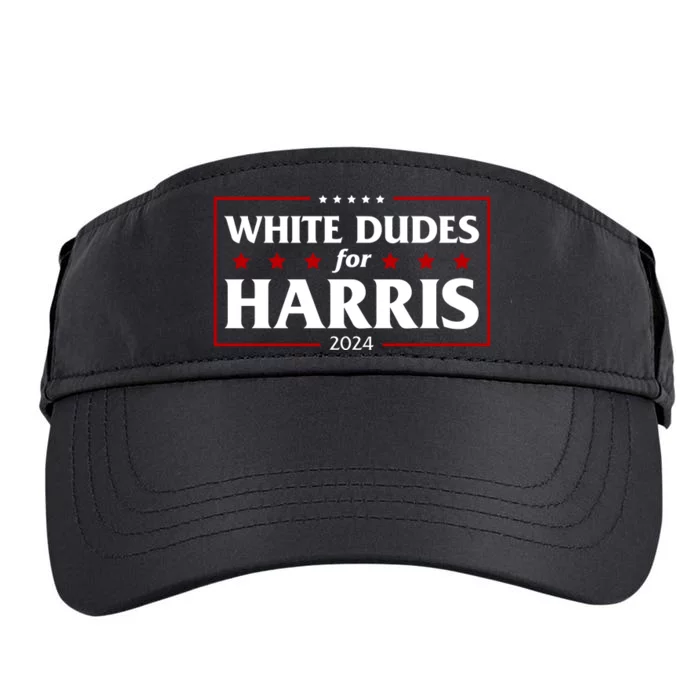 White Dudes For Harris 2024 Adult Drive Performance Visor