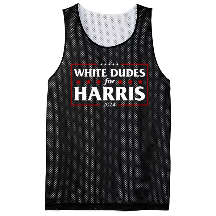 White Dudes For Harris 2024 Mesh Reversible Basketball Jersey Tank