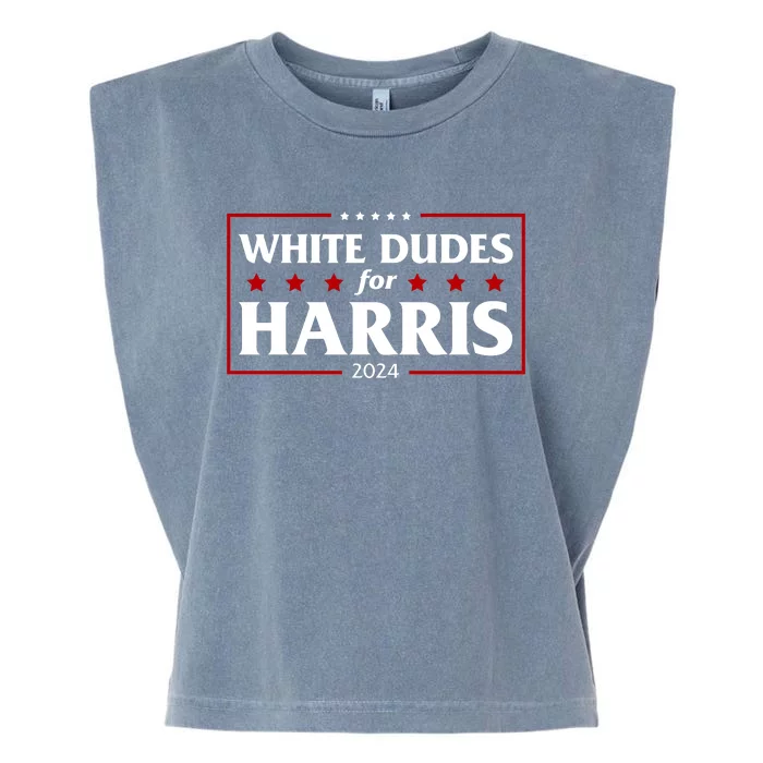 White Dudes For Harris 2024 Garment-Dyed Women's Muscle Tee