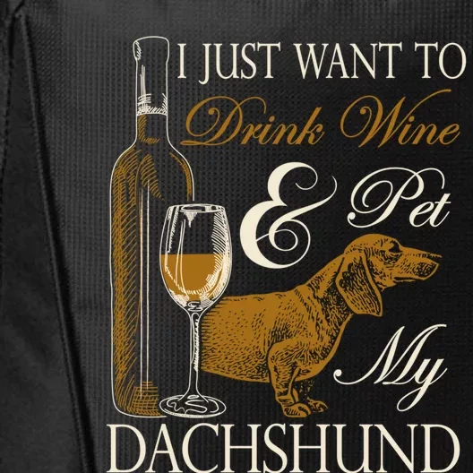 Wine Dachshund Great Gift City Backpack