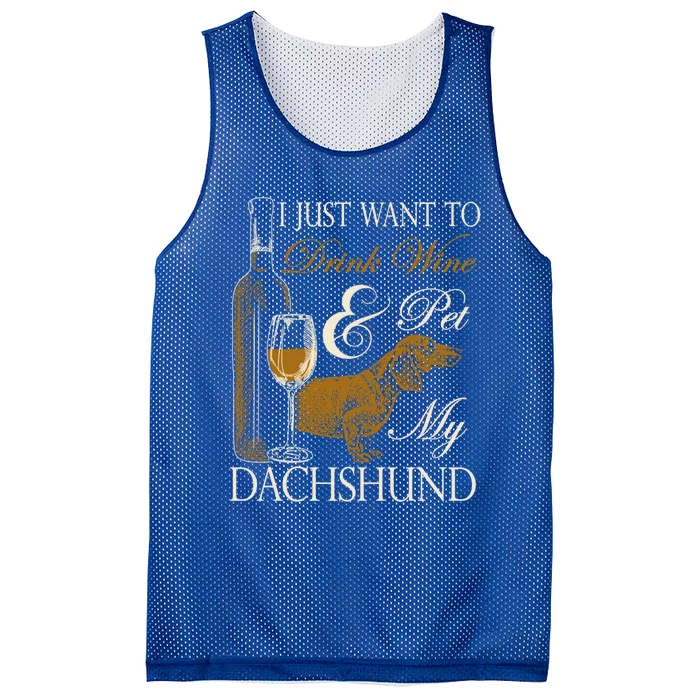 Wine Dachshund Great Gift Mesh Reversible Basketball Jersey Tank